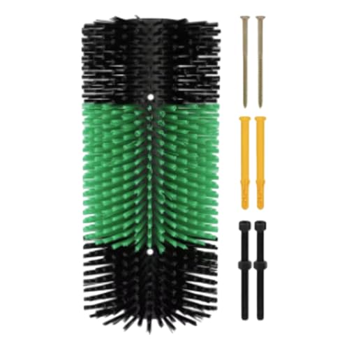 Heavy Duty Metal Root Brush Grooming Massage Scratch Brush for Farms And Ranches Large Cattle Horse Grooming Tool for Horse, Goat, Cattle, Cow, Sheep, Pig, Animal (Black) - color: Black