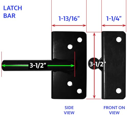 Self-Closing Vinyl Fence Gate Hardware Kit - Black, Single Gate, Includes 2 Hinges, 1 Lockable Latch with Screws (Lockable Both Sides), Case of 6 - size: Self Close Black Kit - Case - 6 Count