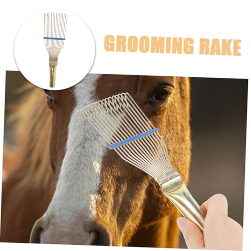 Wire Goat Wool Hair Brush Deshedding Tool for Sheep Cattle Horses Lightweight Grooming Rake for Wet Dry Use Easy to Clean Livestock Brush for Fluffy Animals