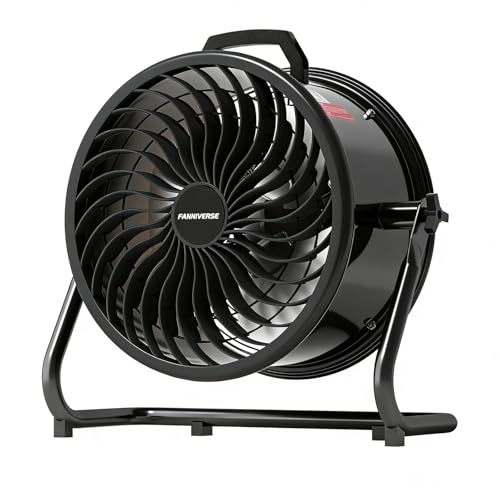 16 Inch High Velocity Floor Fan 3000 CFM Heavy Duty Metal Fan with 360° Tilt & Wall Mount Bracket - 3-Speed Portable Shop Fan for Garage, Patio, Workshop & Gym - UL Safety Listed - color: Black, size: 16 Inch