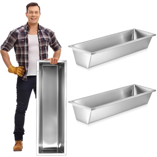 Geelin 1 Pc 12 Gallon/48 Quart Large Capacity Livestock Water Trough 39" Long Livestock Feeding Trough for Pig Calves Sheep Horses Alpacas and Goats Farm Animal Feeding(Stainless Steel) - color: Stainless Steel, size: 12 Gallon/48 Quart