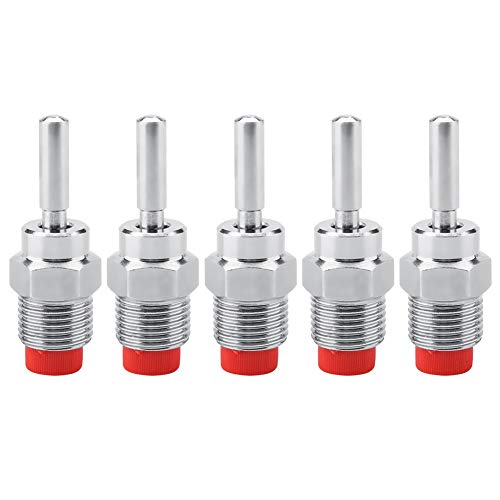5Pcs Stainless Steel Automatic Nipple Drinker Feeder Waterer RedLong Rod for Sows Piglets