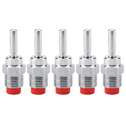 5Pcs Stainless Steel Automatic Nipple Drinker Feeder Waterer RedLong Rod for Sows Piglets