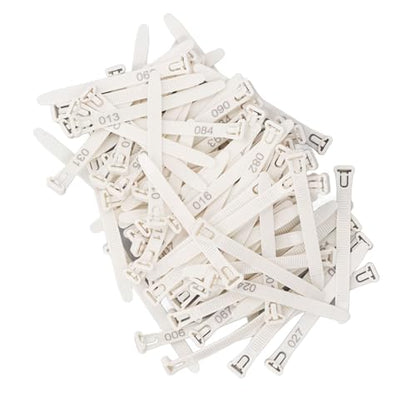 Chicken Leg Rings 1-100 Numbered | Reusable Poultry Identification Leg Bands for Ducks/Chicks/Pigeons/Goose | Sturdy PP Material Easy to Apply and Take Off (White) - color: White