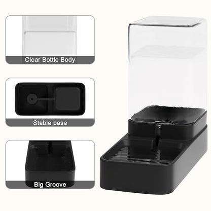 Automatic Cat Feeder and Water Dispenser in Set with Pet Food Bowl,Gravity Dog Waterer and Food Feeder for Small Medium Dog Cat Puppy Kitten Large Capacity(3.3L,Black) - size: 3.3L