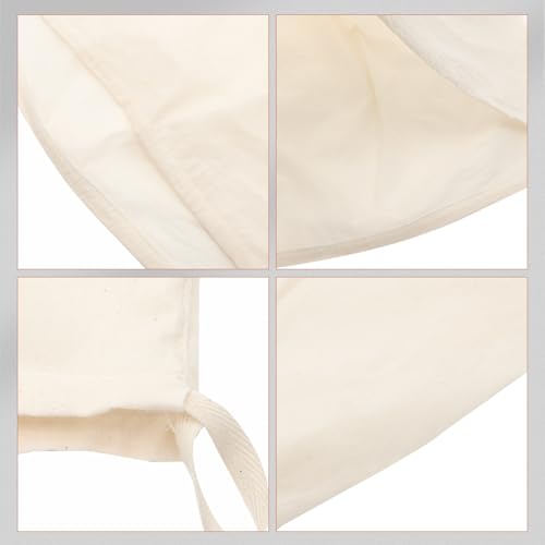 Cotton Nut Milk Filter Bag Large Mesh Drawstring Brew Bag Food Grade Soy Milk and Wine Filter Pouch Cylindrical 50×60cm for Brewing and Straining