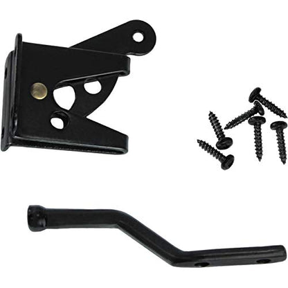 Single Sided Wood Fence Gate Latch - Black - Marine Grade Powder Coated for Long Lasting Looks and Rust Resistance - CASE Qty 50 - size: Single Sided - Qty 50