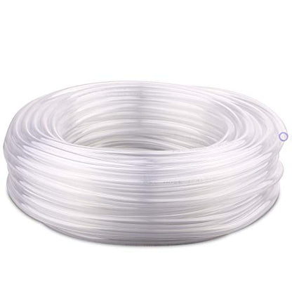 Clear Vinyl Tubing – 1/4'' ID 3/8'' OD PVC Tube Food Grade Flexible Plastic Pipe Hose for Homebrewing, Siphon Pump 30.5 Meters(100ft) Length - size: 1/4" 3/8", style: 100 Feet