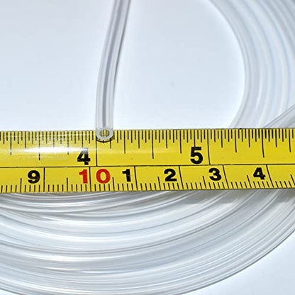 Ultra Clear Platinum Silicone Tubing - Food & Medical Grade - High Temp Hose (25 Feet, 3/32" ID x 5/32" OD) - size: 3/32" ID x 5/32" OD