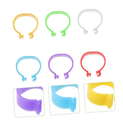 MERRYHAPY Bird Leg Band 120pcs Chick Foot Ring Poultry Marking Ring for Chicken Duck Goose Serial Number for Easy Identification Random Color