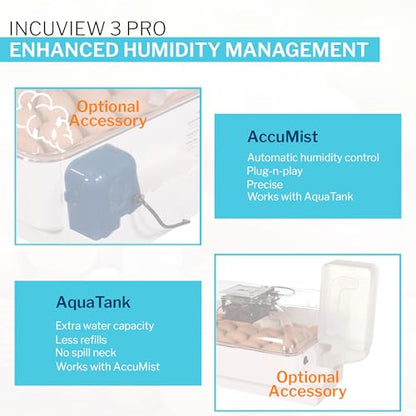 IncuView 3 Pro All-in-One Automatic Egg Incubator with Universal Egg Turner - style: IncuView 3 Pro Only