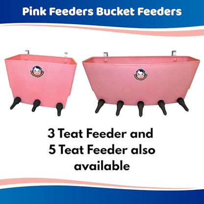 Single Teat Calf Bucket (2 Gallon) with Thriver Nipple & Threaded Adapter – UV Protected One-Piece Calf Feeder Bucket for Fence or Gate Mounting – PF-1
