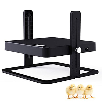 Chick Brooder Heating Plate, 10.8" x 10.8" Adjustable Height & Angle, Safety Heat Plate for Hatched Chicken and Ducklings, Small Pet