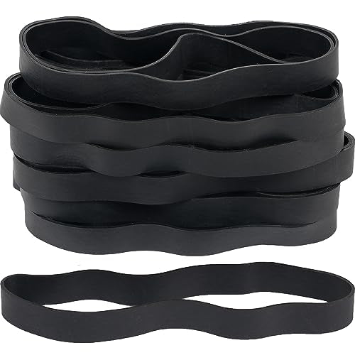 AIWOQI Rubber Bands Size#107 Heavy Duty Big Wide rubber band 30PCS Elastic Bands for Office Supply Trash Can File Folders Litter Box Rubber Bands (Black) - color: Black