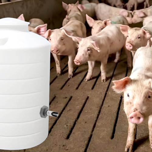 2 Sets Automatic Pig Nipple Drinkers Kit, Stainless Steel Pig Waterer Nipples and Plastics Water Tank Connectors and Hole Openers for Pigs Swine Piglets