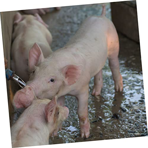 ORFOFE 5pcs Stainless Steel Pig Water Feeder Nozzles Durable Drinker Nozzle for Livestock Anti-Splash Design for Efficient Water Usage Animal Husbandry
