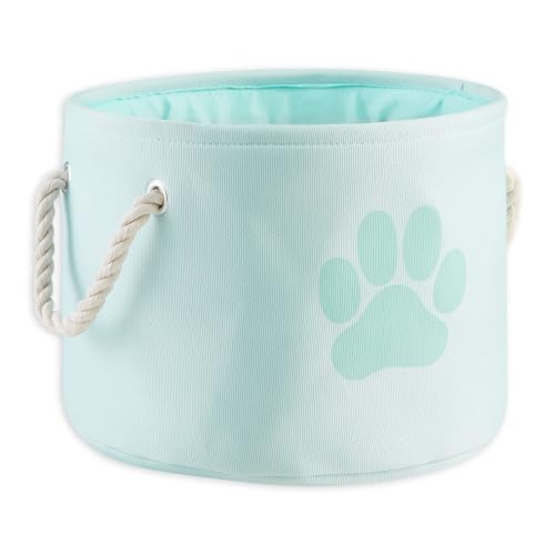 Bone Dry Pet Storage Collection Collapsible Bin, Small Round, Aqua - color: Aqua, size: Small Round