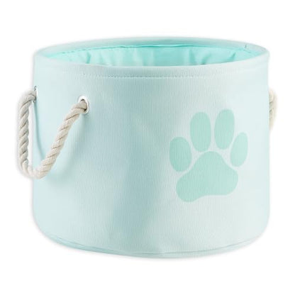 Bone Dry Pet Storage Collection Collapsible Bin, Small Round, Aqua - color: Aqua, size: Small Round