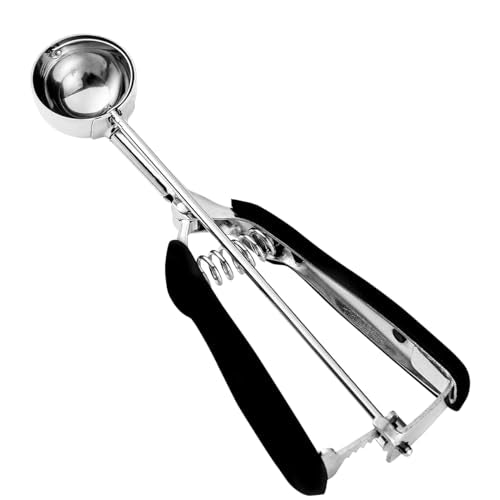 HOMURE H Cookie Scoop 1.5 Tbsp, Cookie Dough Scoop, Size #50, 1.5 Tablespoons, Cookie Scoops for Baking, Black, 18/8 Stainless Steel, Comfortable Grip - color: Black, size: #50/ 1.5 Tbsp