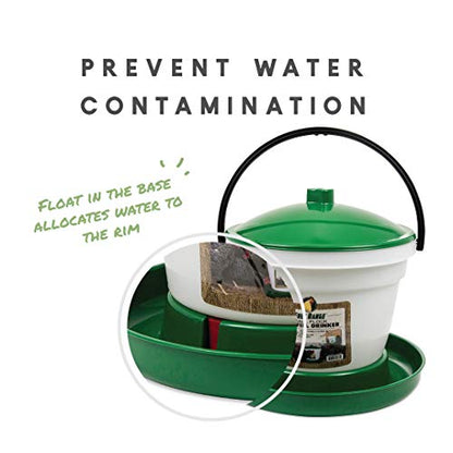 Harris Farms Large Flock Easy-Fill Poultry Drinker, Made with BPA-Free Plastic, Top Fill Design, 6.25 Gallon - size: 6.25 gallon