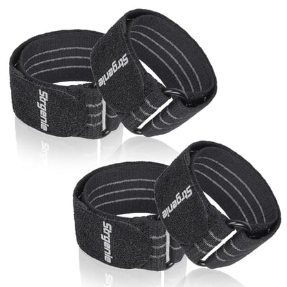 Cowboy Boot Straps, Adjustable Elastic Pant Leg Straps for Biking, Fishing, Hiking, Wading etc. - color: Black-4pcs