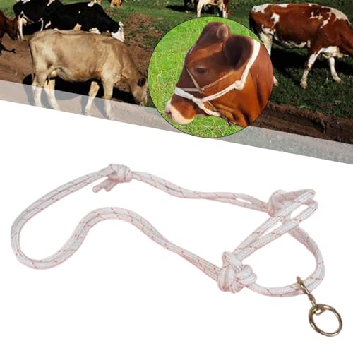 Cattle Traction Halter Bull Bridle Adjustable Cow Halter Livestock Equipment Lightweight Design with Nylon Structure for Farm Use Suitable - size: Large