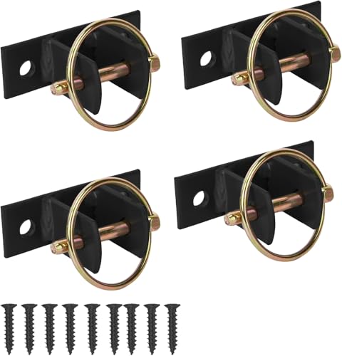 4 Pcs Water Bucket Hook with Pin Heavy Duty Wall Mounted Equestrian Bucket Hooks Hangers Horse Feed Bracket for Horse Stall Stable Barn,Black