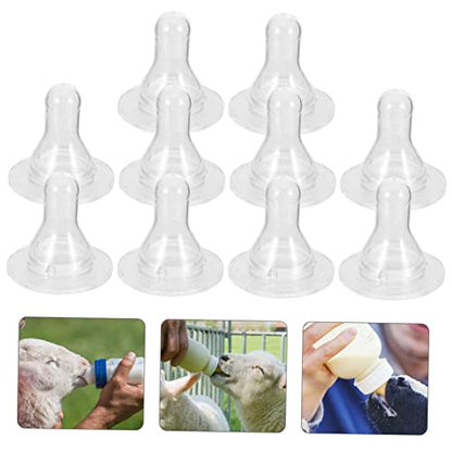 10Pcs Lamb Feeding Nipples Durable Milk Drink Pacifiers for Calves and Animals and Easy to Use for Livestock Feeding Supplies