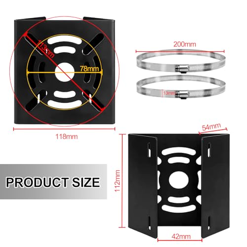 Universal Vertical Pole Mount Adapter Bracket for CCTV Security Camera PTZ Dome Vertical Pole Mounting Bracket Black with 2 Loops - size: 1 PACK