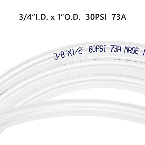 Eastrans 5ft x 3/4" ID Clear Vinyl Tubing, Flexible Hybrid PVC Tubing Hose, Lightweight Plastic Tube UV Chemical Resistant Vinyl Hose, BPA Free and Non Toxic - size: ID 3/4 INCH, style: 5 Feet