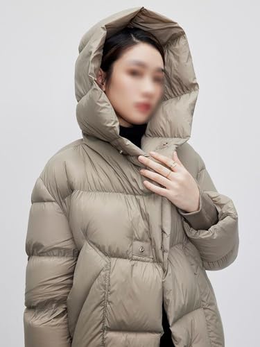 Women's Winter Windproof Down Jackets Goose Jacket for Women Mid Length - size: Large