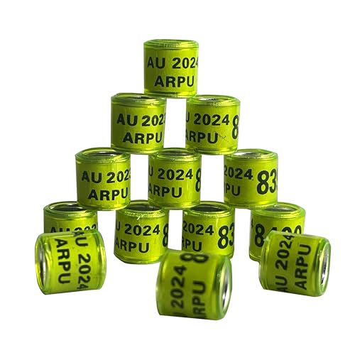 100PCS Custom Pigeon Foot Rings 8mm - Premium Aluminum Engraved Bird Leg Bands with Custom Text - Durable ID Markers Colorful Bird Tracking Bands for Flock Identification & Pet Management - color: Light yellow