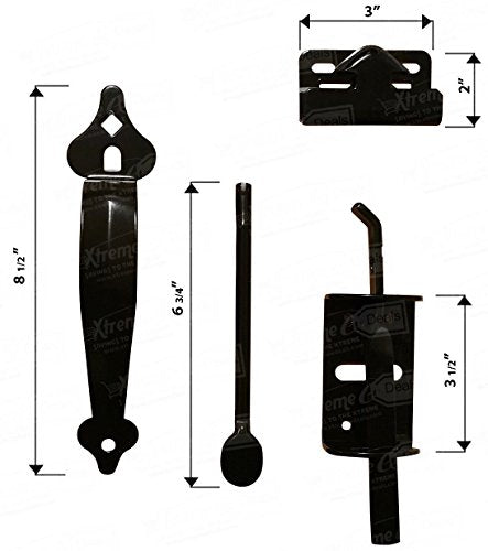 Nuvo Iron Black Galvanized Steel 6" Thumb Latch - Gate Hardware