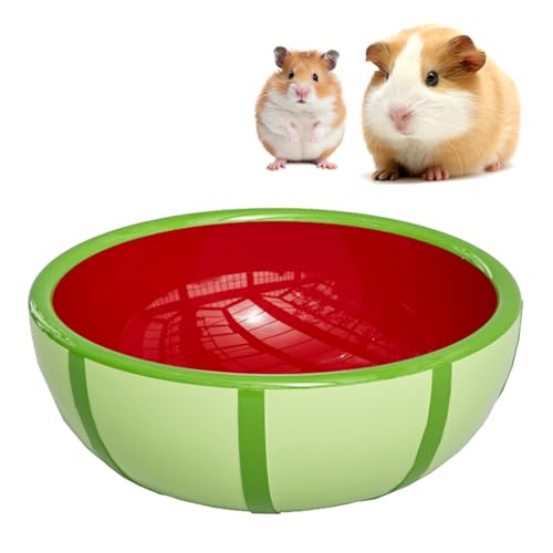 Hamster Food Bowl - Ceramic Guinea Pig Bowl Anti-Turning Small Pet Food Feeding Dish for Rabbit Rat Gerbil Mouse Chinchilla (Red) - color: Red