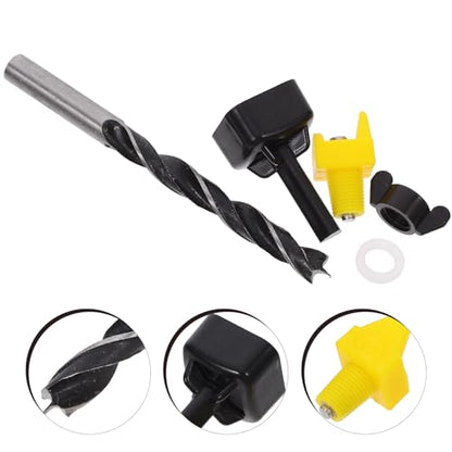 HEMOTON Automatic Poultry Waterer Nipples Set for Chickens with 12 Yellow Nipples, Installation Wrench and Drill Bit, Poultry Drinking Device for Agricultural and Livestock Use