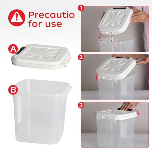 Flour Container - Rice Dispenser 10lbs/5kg/5.3qt Food Cereal Container Bins with Measuring Cup for Household Pantry Organization (10lbs) - color: 5KG