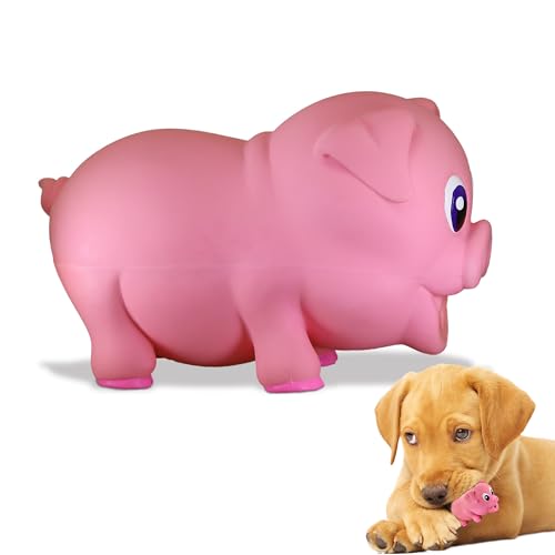 PetSport Naturflex Tiny Tots Pig Toy - Durable & Long-Lasting, Non-Toxic Material, Internal Squeaker, Rubber Toy for Dogs, Ideal for Interactive Play and Engagement - color: Pig, size: 3.5 inch