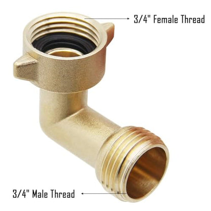 Twinkle Star 90 Degree Garden Hose Elbow, 2 Pack | 3/4" RV 90 Degree Water Hose Elbow with 2 O-rings - color: 90° Hose Elbow