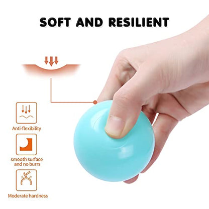 Colorful 100pcs Ball Pit Balls 2.2-inch Plastic Ocean Ball Crush Proof Stress Balls for Kids Pool Ball Playhouse Pit Accessories - color: Blue+Gray+White