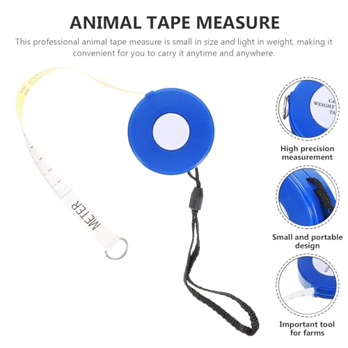 Generic 5m Blue Animal Weight Measuring Tape Pig Girth Tape Measure Cattle Body Measurement Tool for Livestock Weighing Random Style