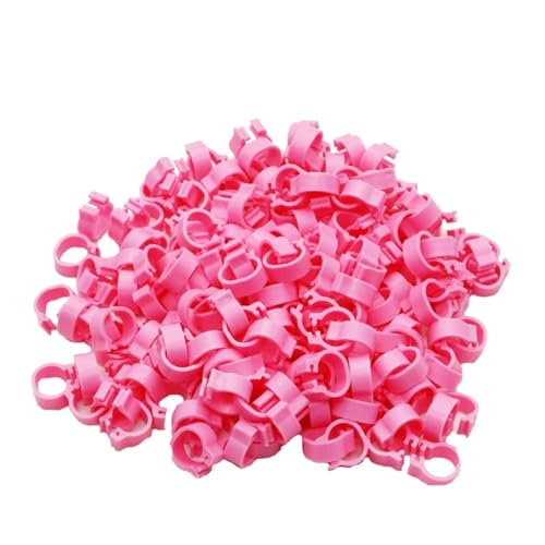 25pcs 100pcs Chicken and Duck Pigeon Leg Small Foot Ring Clasp Poultry Chick Goose Animal Identification Tool for Easy Flock Management(Pigeon Pinks 100pcs) - color: Pigeon Pinks 100pcs