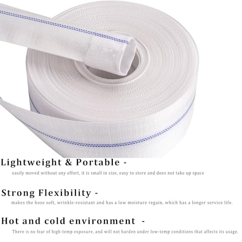 Pool Backwash Hose 4” × 100 ft Fiber Reinforced Discharge Hose General Purpose Flexible Lightweight Lay Flat Pump Drain Pipe Hose for Water Transfer (4in-100ft, Anti-abrasion) - size: 4in-100ft