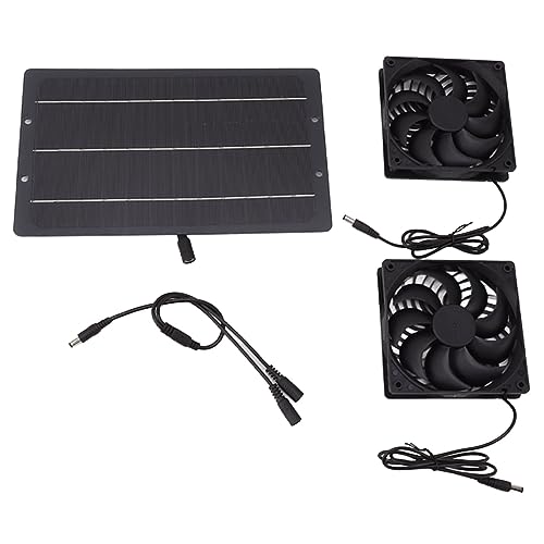10W Solar Panel Fan Kit – Dual Exhaust Wall Mounted for Chicken Coops & Greenhouses