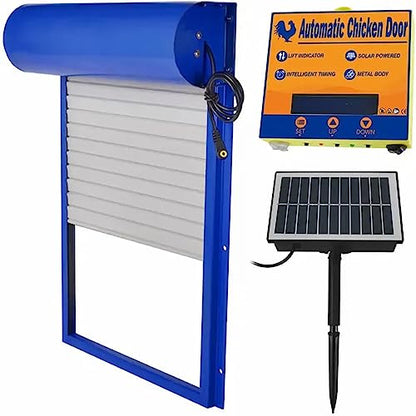 Automatic-Chicken-Coop-Door-2023 Newest Solar Powered Chicken Coops Opener with Timer & Light Sensor Aluminum Chicken Coops Door