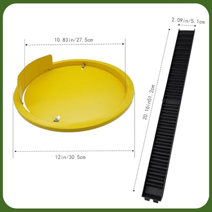 Bucket Lid Metal 5 Gallon Bucket lid,Strong Metal Material that Cannot be Bitten, auto Reset, Does not Include Bucket (1Pack)