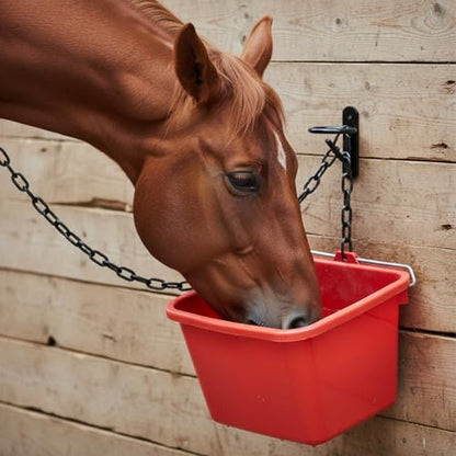 6 Pcs Bucket Hangers for Horse Wate, Heavy Duty 5 Gallon Bucket Hooks Iron Hangers for Feed & Water Buckets (Black, 3.9 x 1.1 x 2 Inch)