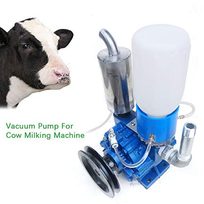 Milking Machine Vacuum Pump, 66 gal/min High Efficiency Aluminum Alloy Pump for Mechanized Milking Systems, Portable Milker Bucket Tank Barrel for Dairy Farms and Milking Stations