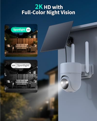 LIWAN 4G LTE Cellular Security Cameras Wireless Outdoor, 2K Off-Grid Cam | 2-Pack No WiFi Security Camera with SIM Card, Solar Powered, Color Night Vision, 360° View for Farm, Cabin, Construction Site