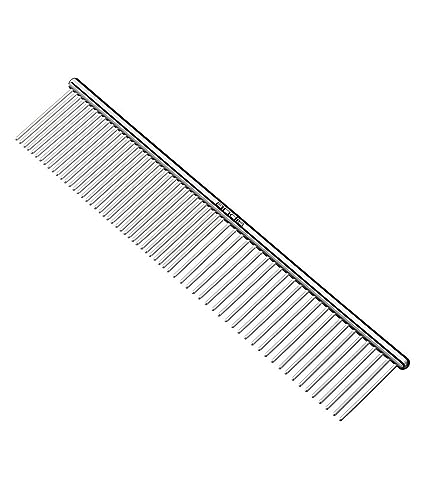 Andis 68550 Stainless Steel Pet Grooming Comb – Dematting Tool for Knots, Mats & Loose Hair Removal, 7.5-Inch, Professional Grooming Performance - size: 7 1/2 Inch