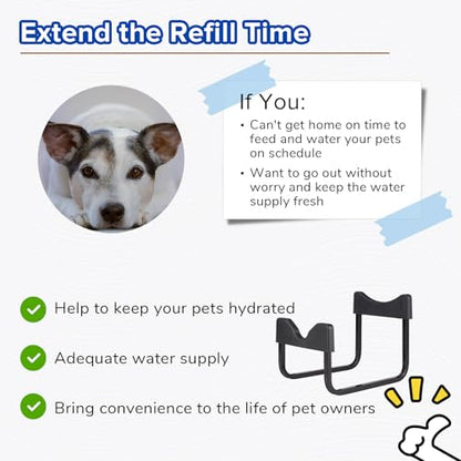 PEDAY Automatic Dog Waterer for Large & X-Large Dogs, Human Grade 18/8 Stainless Steel, Water Bottle Not Included - size: 2.64 gallon